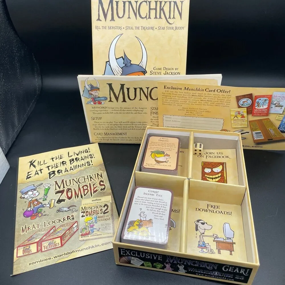 Munchkin Card Game Deluxe Edition Base Set Steve Jackson Games Shrink Wrapped